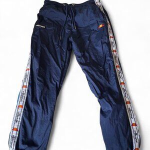 Ellesse Vintage Navy Blue Nylon Track Pants